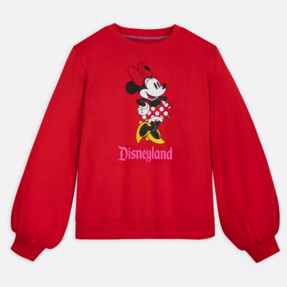 NWT Disney Women’s Plus Minnie Mouse Disneyland French Terry Sweatshirt